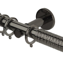 Wired Barrel Black Nickle Curtain Poles